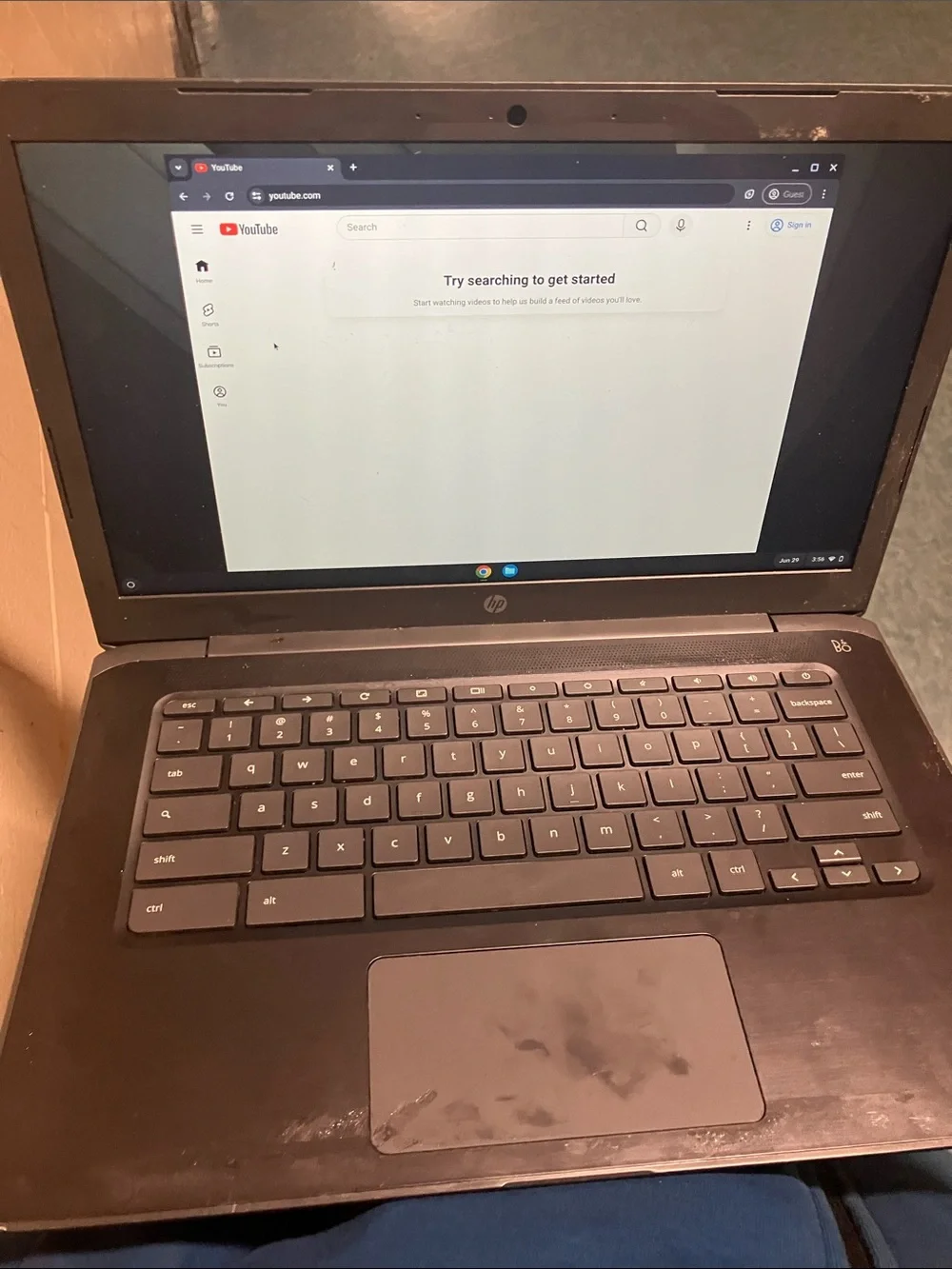 HP Laptop in Black with Dark Gray Keyboard